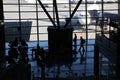 Passengers waiting for their flight in the airport lounge Royalty Free Stock Photo