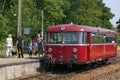 Passengers waiting for train on railway station