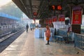 Passengers waiting for the trains at Jaipur Junction railway sta