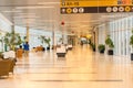 Passengers walking with lugagge in airport