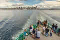 Passengers on a Washington State Ferry in Seattle Royalty Free Stock Photo