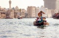 Passengers in a water taxi in Dubai Royalty Free Stock Photo