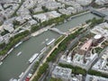 Passerelle Debilly Paris and Seine River Royalty Free Stock Photo