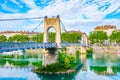 Passerelle du Colege bridge in Lyon, France Royalty Free Stock Photo