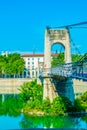 Passerelle du Colege bridge in Lyon, France Royalty Free Stock Photo