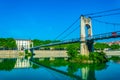 Passerelle du Colege bridge in Lyon, France Royalty Free Stock Photo