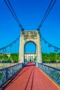 Passerelle du Colege bridge in Lyon, France Royalty Free Stock Photo