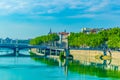 Passerelle du Colege bridge in Lyon, France