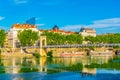 Passerelle du Colege bridge in Lyon, France Royalty Free Stock Photo