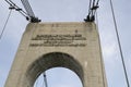 Passerelle du College arch and supporting cables