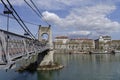 Passerelle du College over Rhone river in Lyon