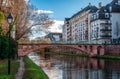 Passerelle du Faux Rempart bridge, in Strasbourg.