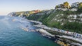 Passetto beach and the famous Seggiola del Papa rockfrom above