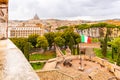 Passetto di Borgo - elevated passage to Vatican City. View from Castel Sant`Angelo fortified walls. Rome, Italy Royalty Free Stock Photo