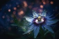 Passiflora caerulea. Big beautiful flower. Blue passion flower Royalty Free Stock Photo