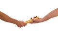 Passing the Baton Royalty Free Stock Photo