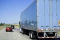 Passing a big truck Royalty Free Stock Photo