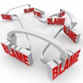 Passing Blame Arrow Words Accusing Others Denying Responsibility Royalty Free Stock Photo