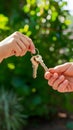 Passing keys symbolizes transition to new home and fresh start