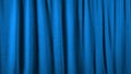 Large Blue Curtains Moving Shot