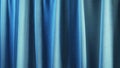 Moving Past Blue Curtains Closeup