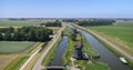 Passing Two Windmills, Dynamic Shot - Rustenburg, The Netherlands, 4K Drone Footage