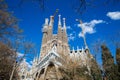 Passion Facade of the Basilica and Expiatory Church of the Holy Family Royalty Free Stock Photo