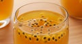 Passion Fruit Drink in Glass Closeup Royalty Free Stock Photo