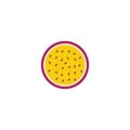 Passion fruit icon symbol. Vector eps10 Royalty Free Stock Photo