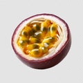 Passion fruit isolated on transparent background Royalty Free Stock Photo