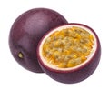 Passion fruit isolated on white background Royalty Free Stock Photo