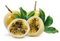 Passion fruit isolated on white background Royalty Free Stock Photo