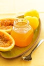 Passion fruit jam Royalty Free Stock Photo