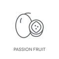 Passion fruit linear icon. Modern outline Passion fruit logo con