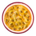 Passion fruit maracuya isolated