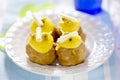 Passion fruit profiterole