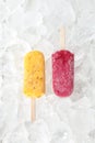 Passion fruit red grapes popsicle yummy fresh summer fruit sweet dessert