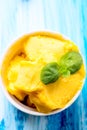 Passion fruit sherbet Royalty Free Stock Photo