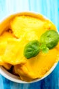 Passion fruit sherbet Royalty Free Stock Photo