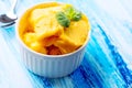 Passion fruit sherbet Royalty Free Stock Photo