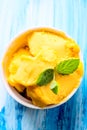 Passion fruit sherbet Royalty Free Stock Photo