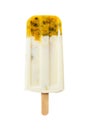 Passion fruit and vanilla popsicle