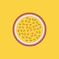 Passion fruit. Vector illustration. Royalty Free Stock Photo