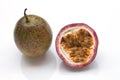 Passion fruit white background