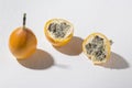 passion fruit on white background - Passiflora ligularis