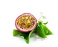 Passion fruits isolated on white background Royalty Free Stock Photo