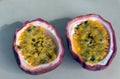 Passion fruits slice Royalty Free Stock Photo