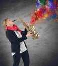 Passion for music Royalty Free Stock Photo