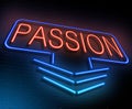 Passion neon concept. Royalty Free Stock Photo