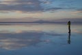 Passion of photography during sunset in the salar of Uyuni